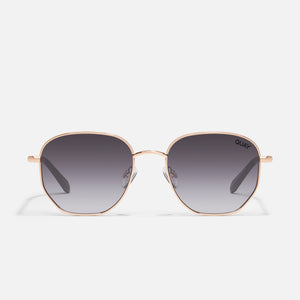 QUAY Big Time Texture Sunglasses - Gold/Smoke