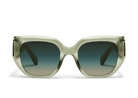 QUAY Busy Busy Sunglasses - Moss/Palm Taupe