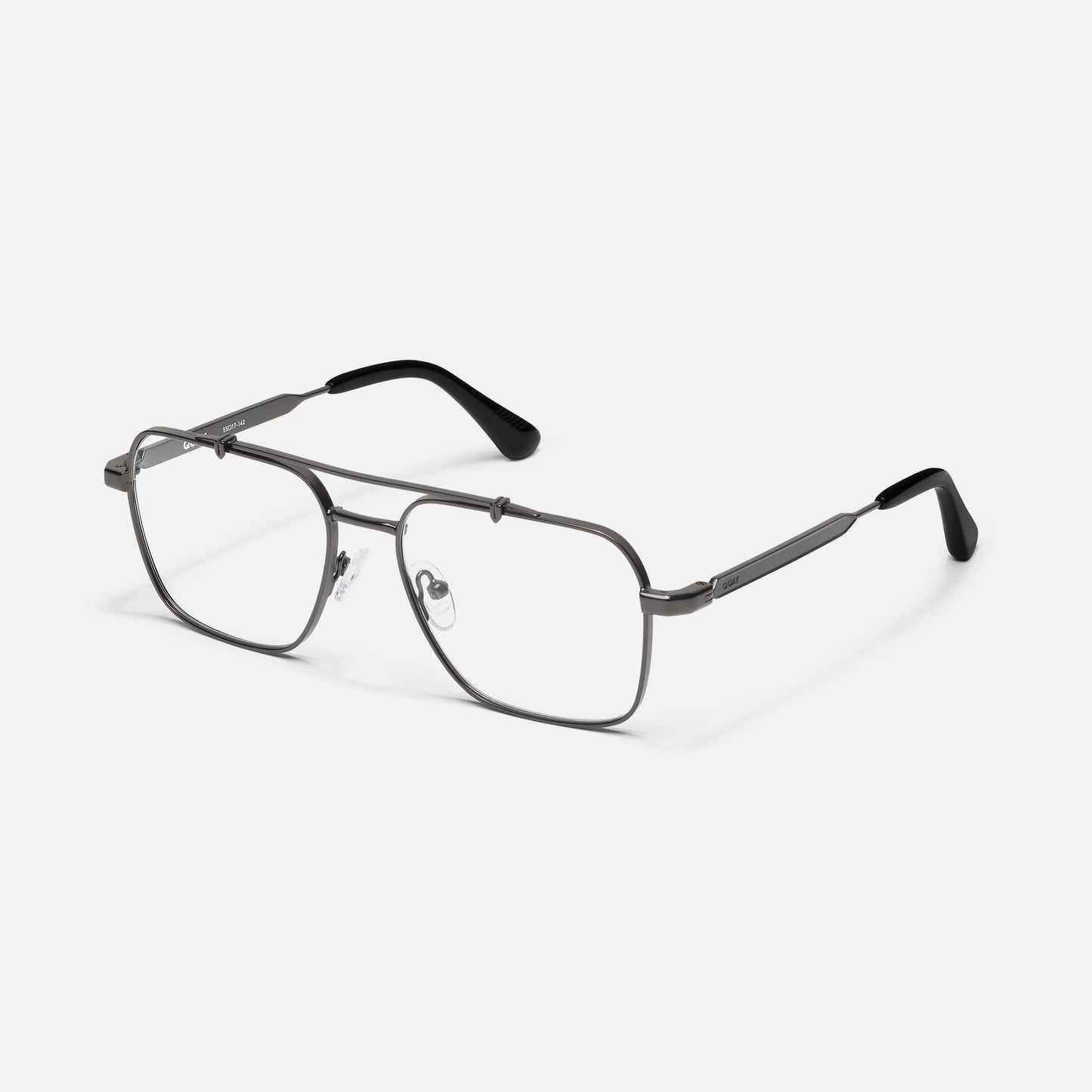 QUAY Call Back Optical Eyeglasses - Matte Gunmetal (Exclusively In-Store)