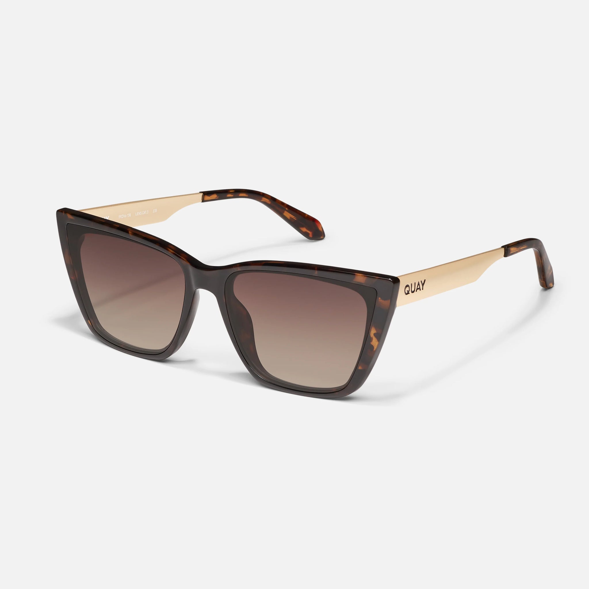QUAY Call The Shots Remixed Sunglasses - Neutral Tortoise/Brown
