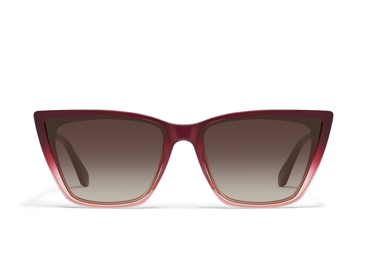QUAY Call The Shots Remixed Sunglasses  - Rouge Ombre/Dark Brown