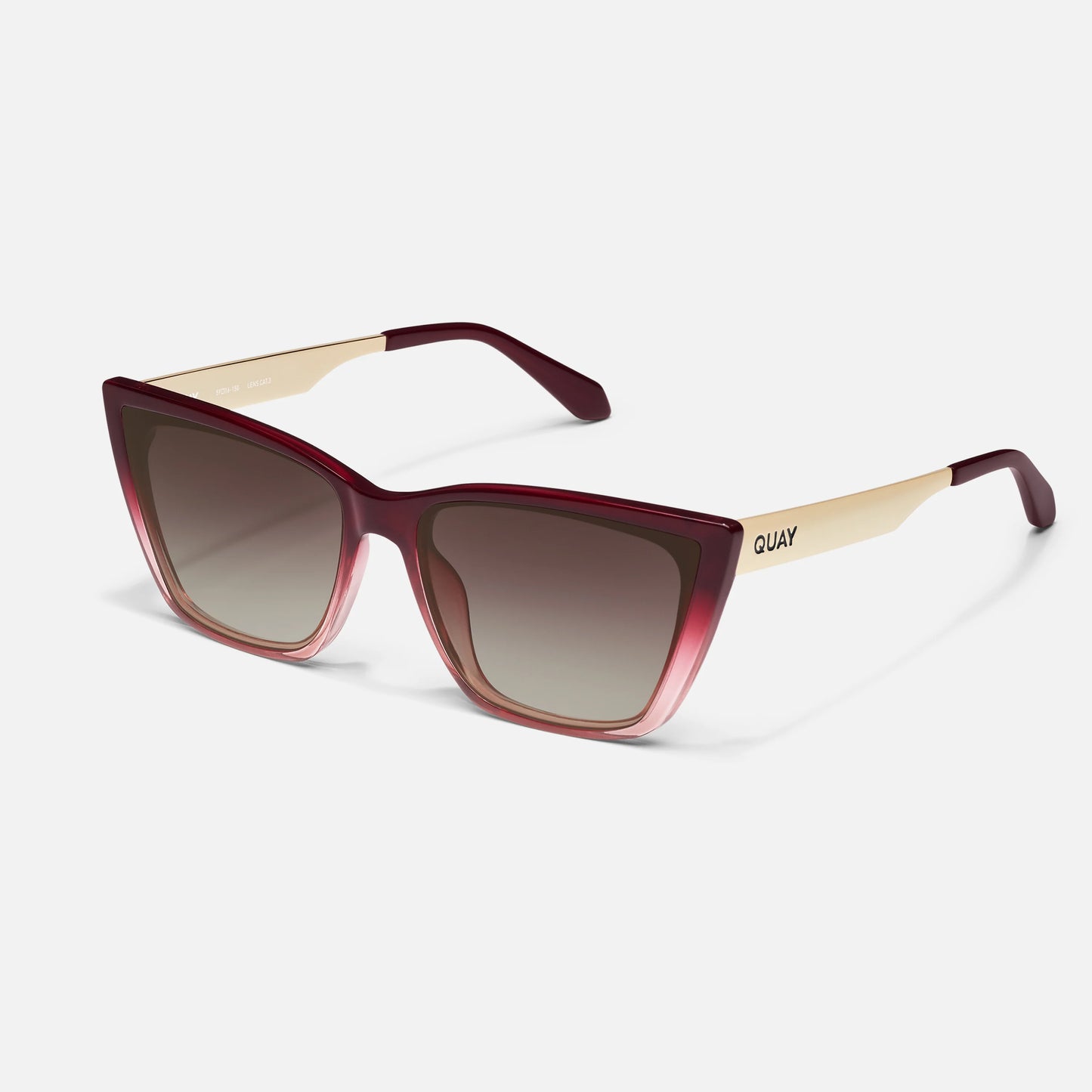 QUAY Call The Shots Remixed Sunglasses  - Rouge Ombre/Dark Brown