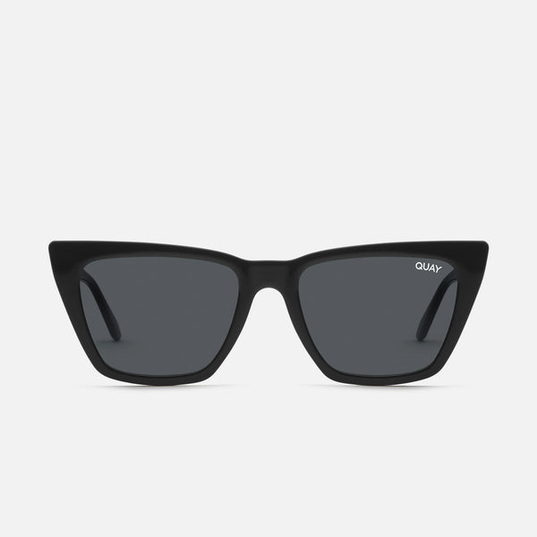 QUAY Call The Shots Sunglasses - Black/Smoke Polarized