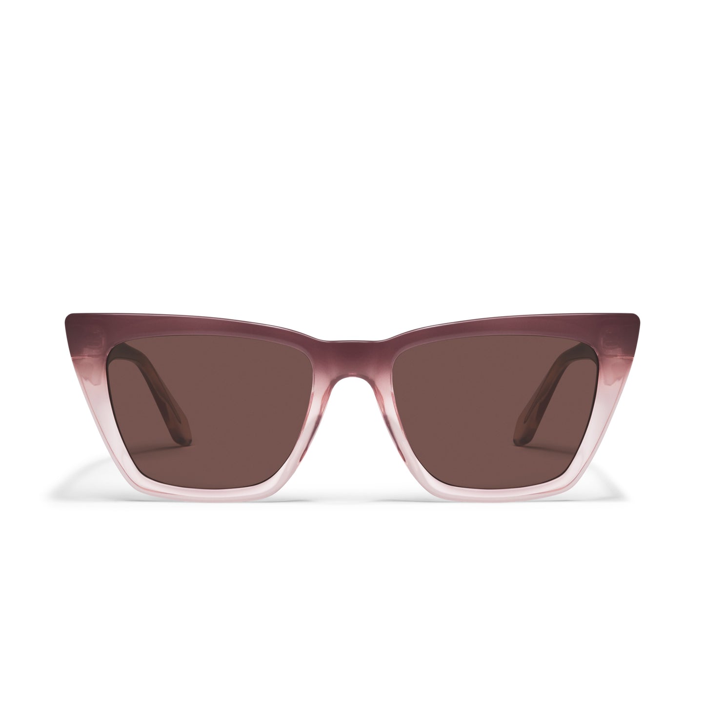 QUAY Call The Shots Sunglasses - Plum Peony/Brown