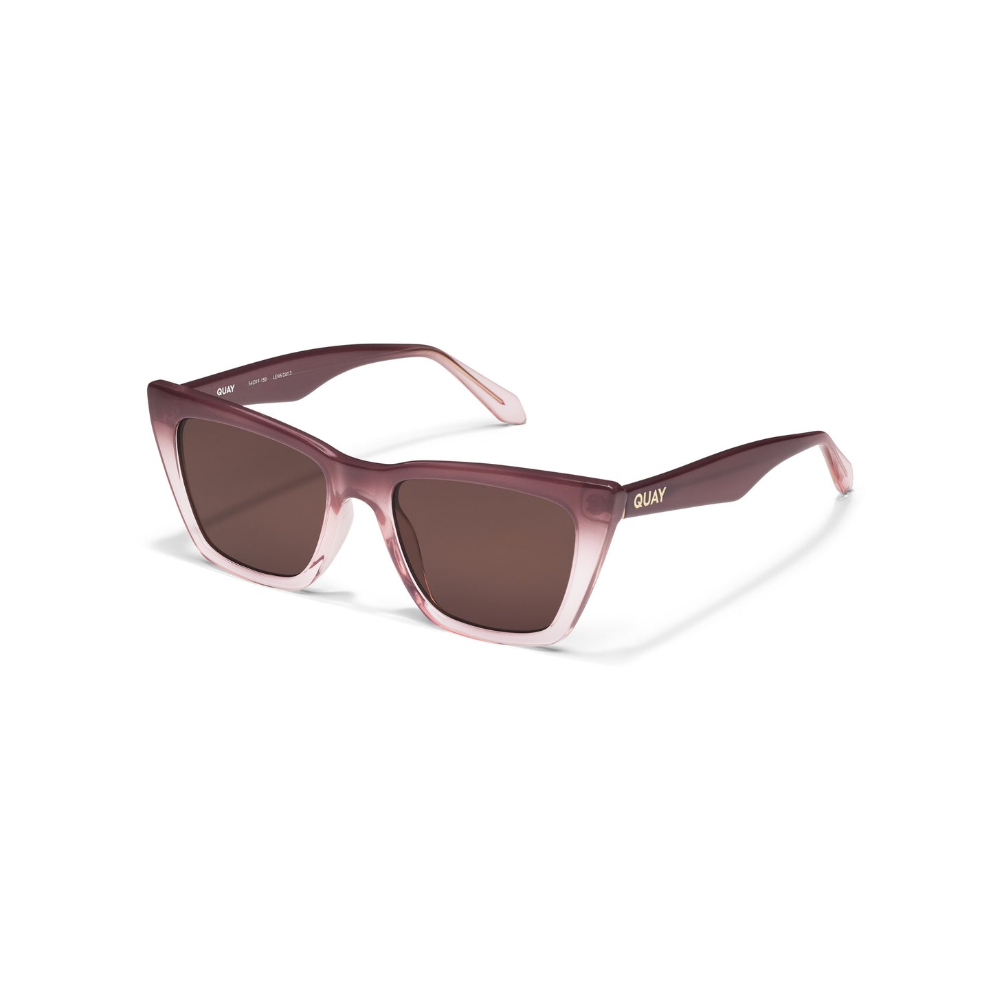 QUAY Call The Shots Sunglasses - Plum Peony/Brown