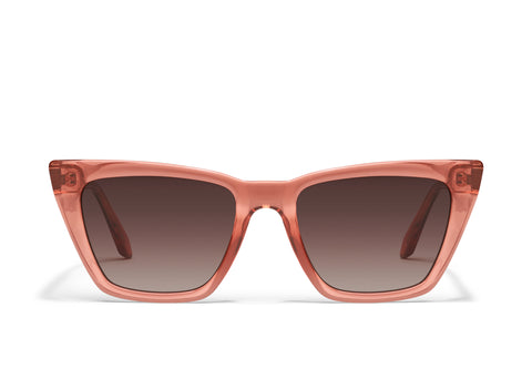 QUAY Call The Shots Sunglasses - Primrose/Brown