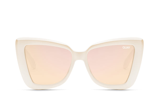 QUAY Chain Reaction Sunglasses - Pearl/Rose