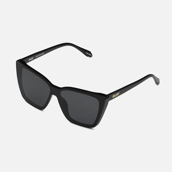 QUAY Confidential Sunglasses - Black/Black Polarized