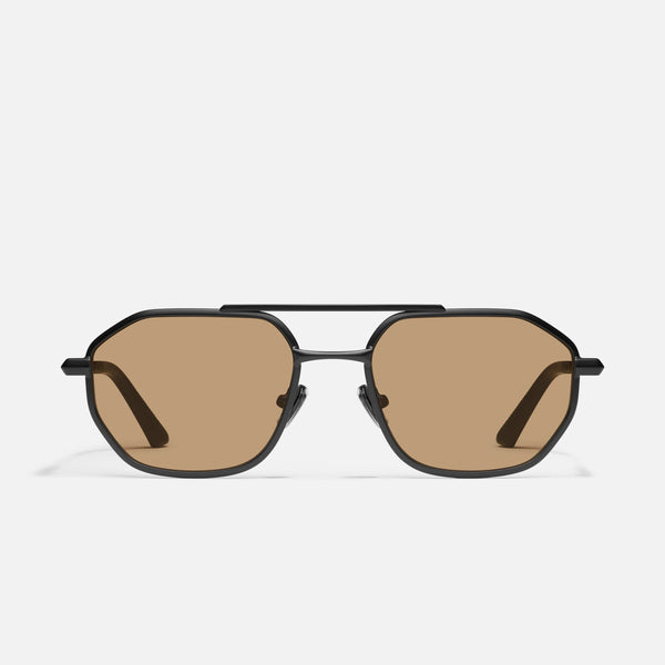 QUAY En Route Sunglasses - Matte Black/Tan