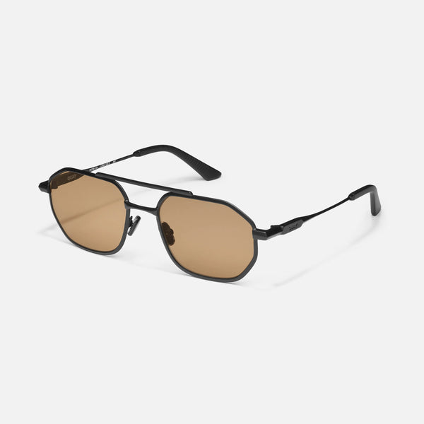 QUAY En Route Sunglasses - Matte Black/Tan
