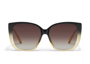 QUAY Ever After Sunglasses - Black Yellow/Brown