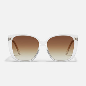 QUAY Ever After Sunglasses - Clear/Sepia