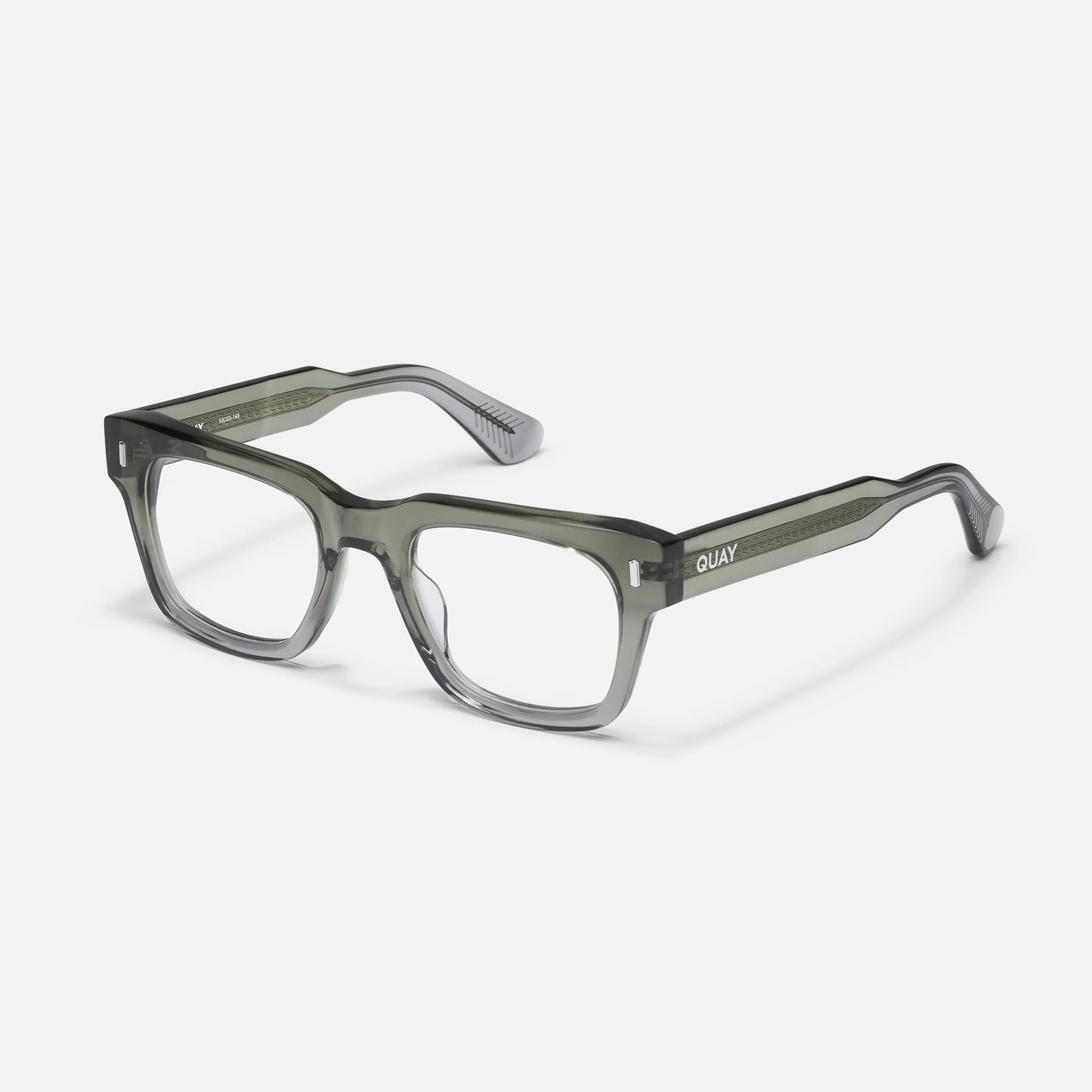 QUAY Exec 50mm Optical Eyeglasses - Moss Grey (Exclusively In-Store)