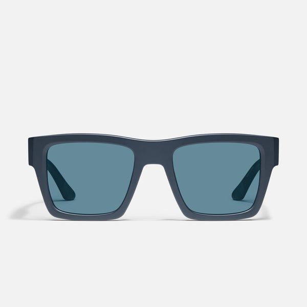 QUAY Fast Lane Sunglasses - Matte Navy/Dark Turquoise