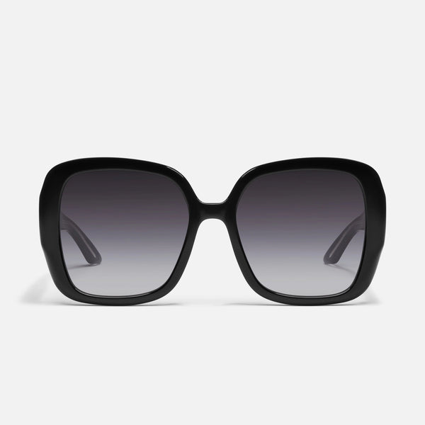 QUAY Full Glam Sunglasses - Black/Smoke