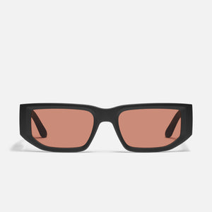 QUAY Good Time Sunglasses - Matte Black/Dark Apricot