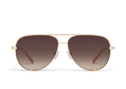 QUAY High Key Extra Large Sunglasses - Chamomile/Dark Fawn