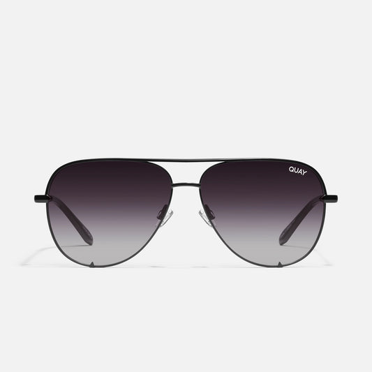 QUAY High Key Extra Large Sunglasses - Black/Fade Polarized