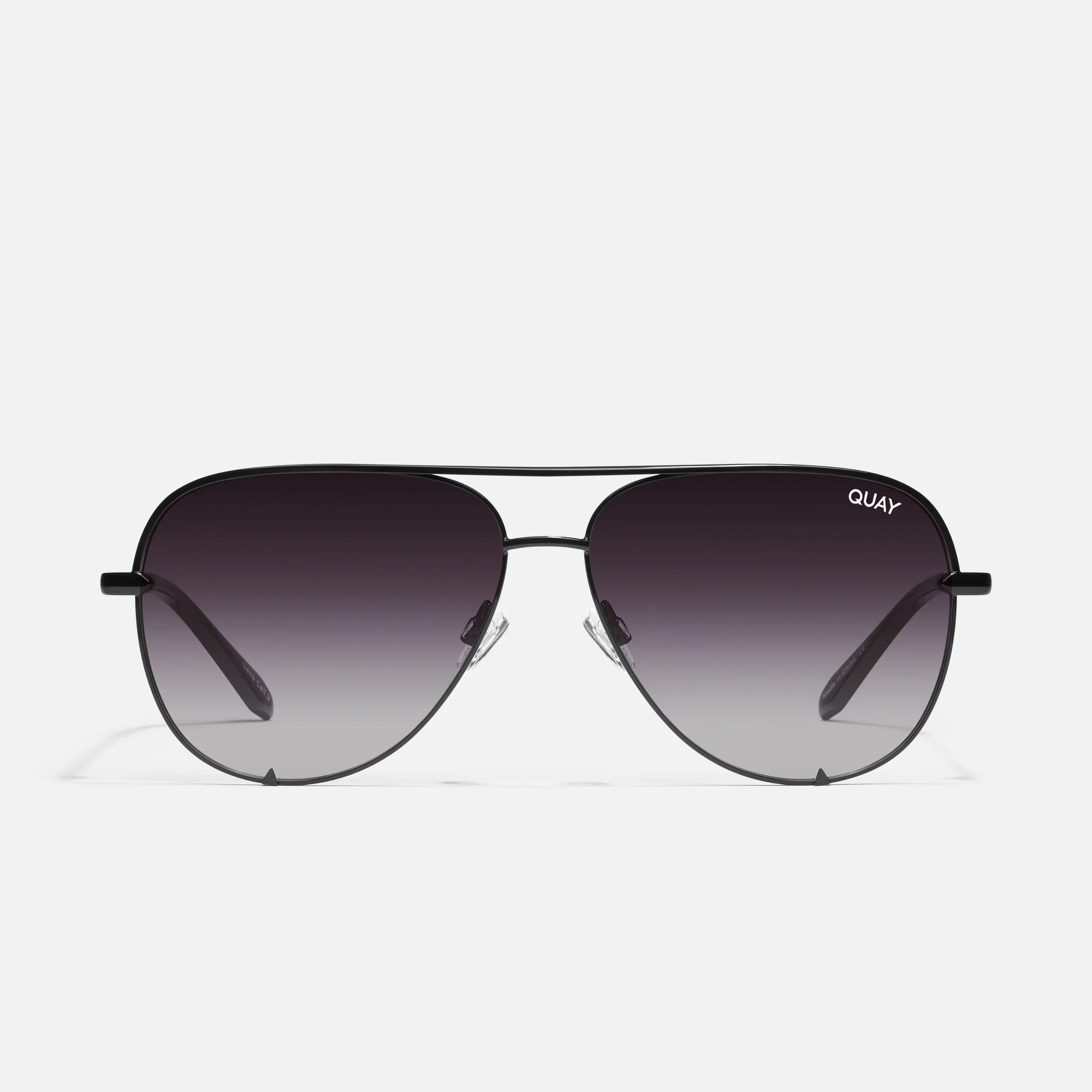 QUAY High Key Large Sunglasses - Black/Fade Polarized – PRESENCE Paris
