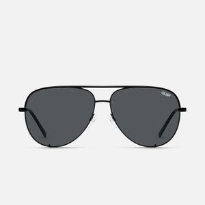 QUAY High Key Large Sunglasses - Black/Smoke Polarized