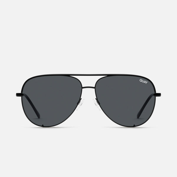 QUAY High Key Large Sunglasses - Black/Smoke