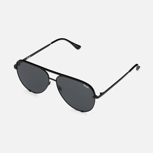 QUAY High Key Mini Sunglasses - Black/Smoke