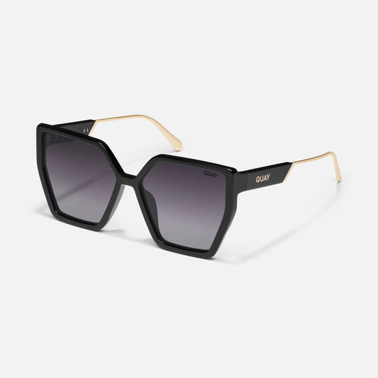 QUAY Hotel Lobby Sunglasses - Black/Smoke