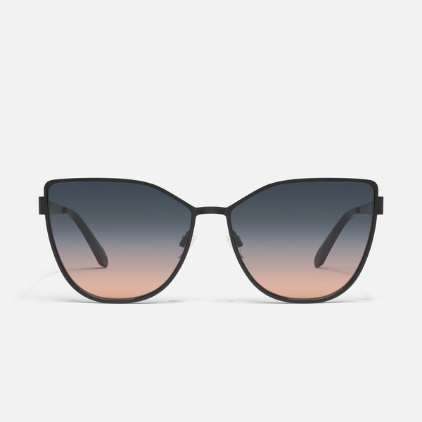 QUAY In Pursuit Sunglasses - Black/Smoke Coral