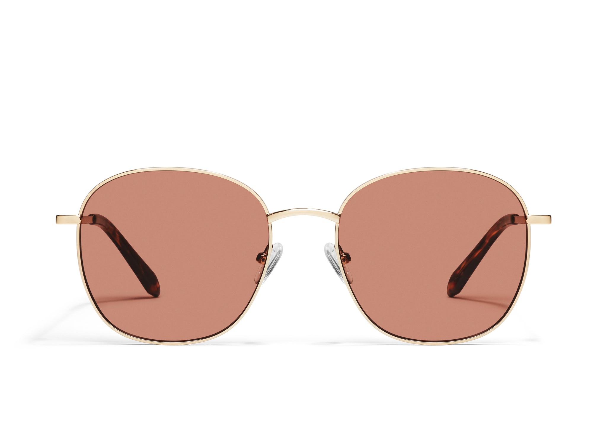 QUAY Jezabell Sunglasses - Gold/Dark Apricot (Exclusive Colourway)