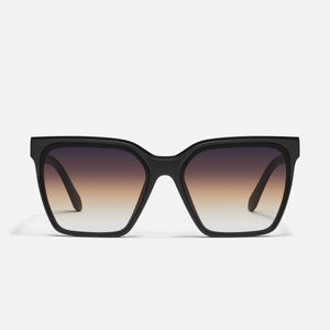 QUAY Level Up Sunglasses - Matte Black/Futuredusk Poppy