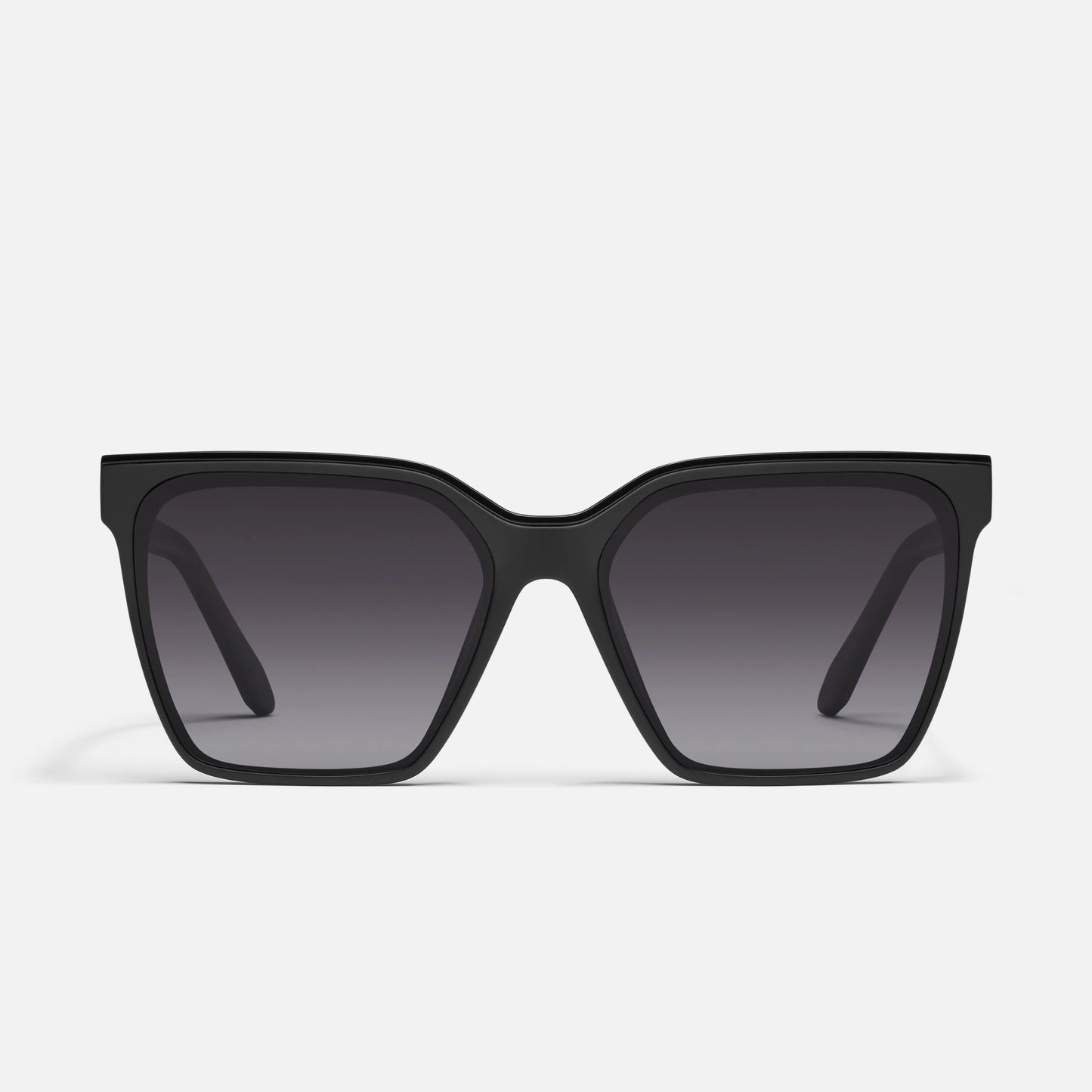QUAY Level Up Sunglasses - Black/Smoke Polarized