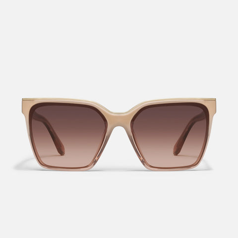 QUAY Level Up Sunglasses - Chamomile/Dark Fawn
