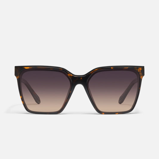 QUAY Level Up Sunglasses - Tort/Smoke Taupe Polarized