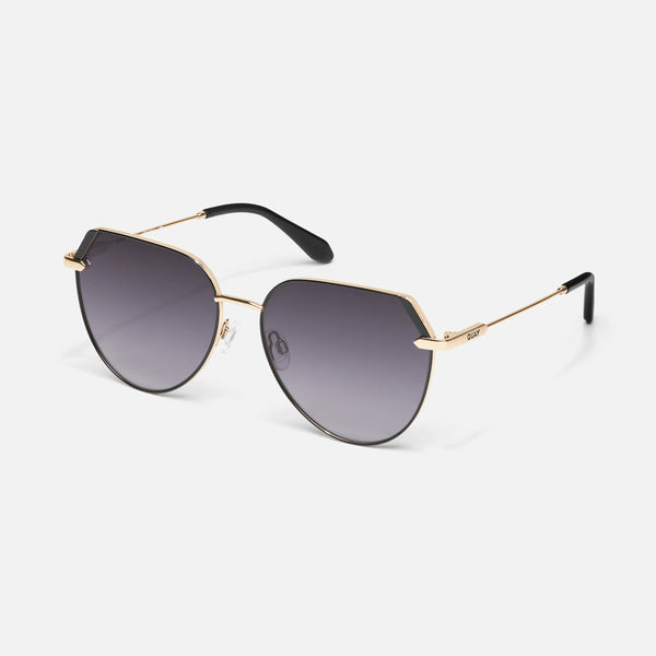 QUAY Main Character Sunglasses - Black Gold/Smoke