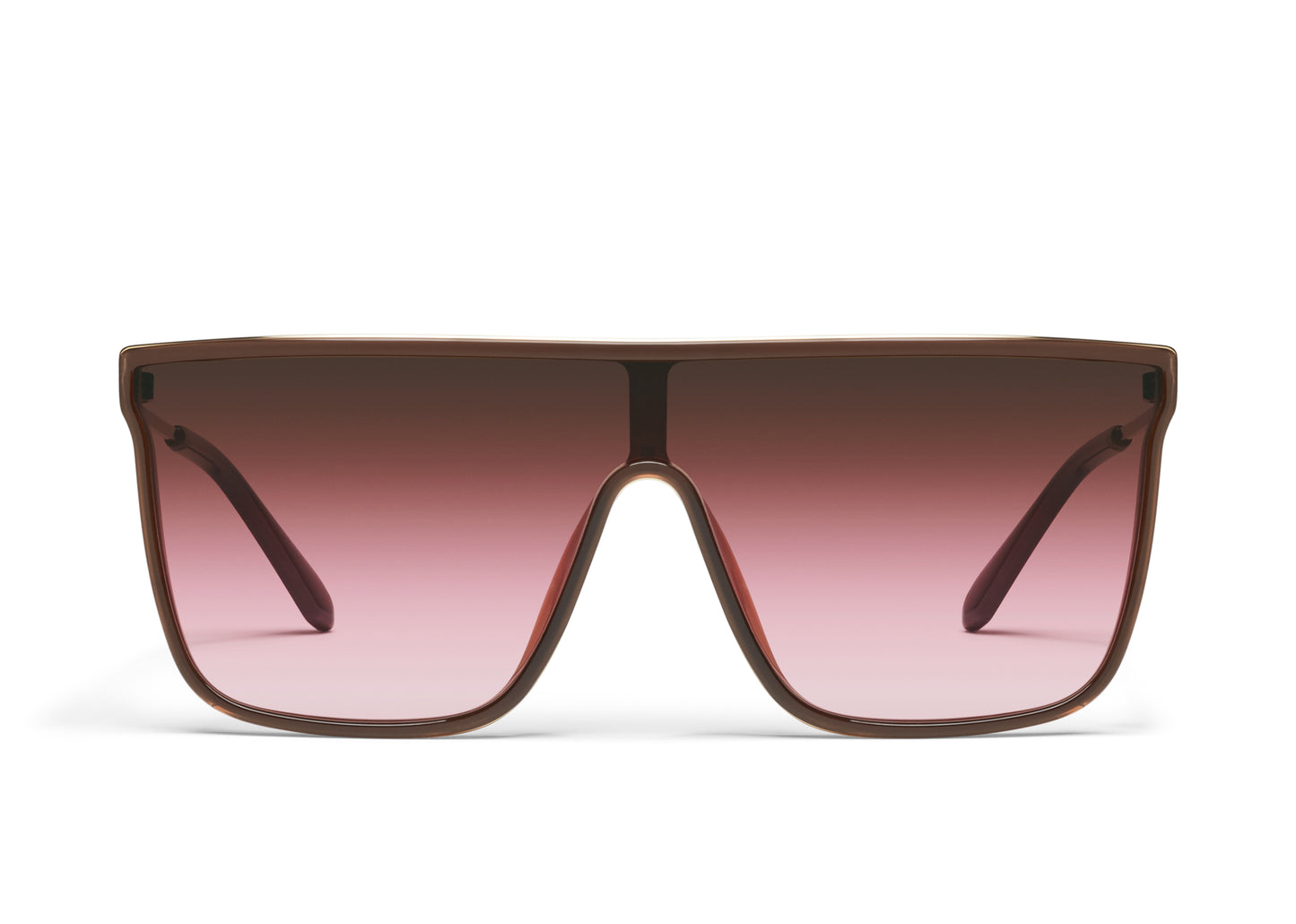 QUAY Nightfall Remixed Sunglasses  - Dark Brown/Rouge Glow
