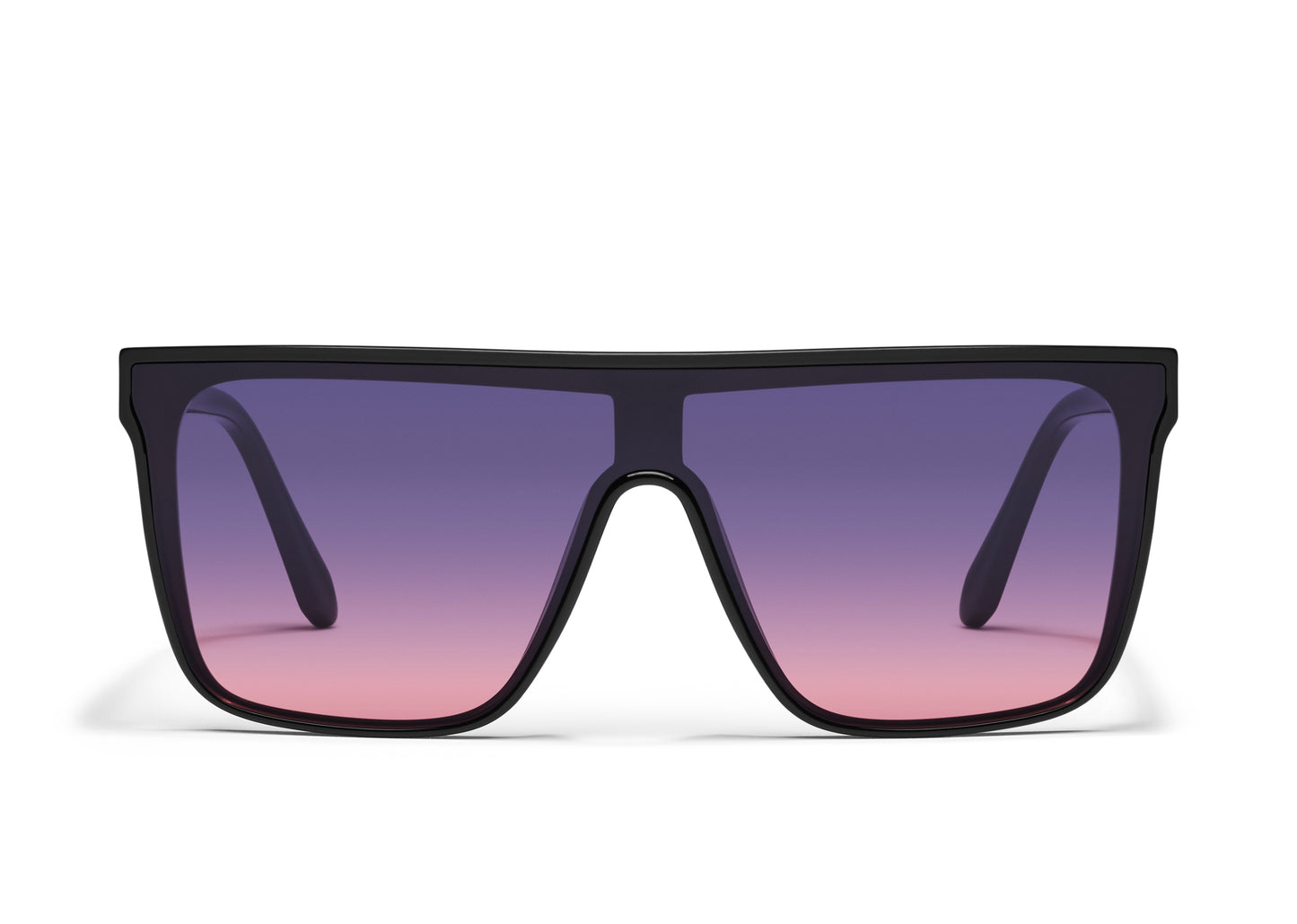 QUAY Nightfall Medium Sunglasses - Black/Dusk Pink (Exclusive Colourway)