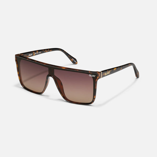 QUAY Nightfall Sunglasses - Tort Brown Polarized