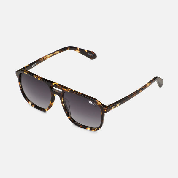 QUAY On The Fly Mini Sunglasses - Tort/Smoke Polarized