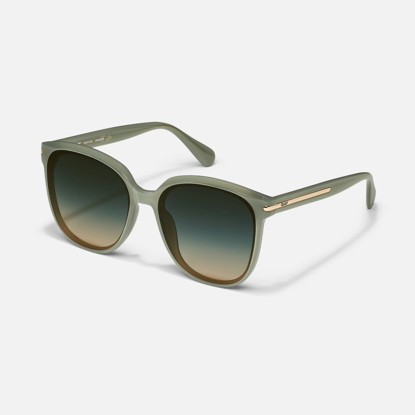 QUAY Rent Free Sunglasses - Jade/Palm Taupe