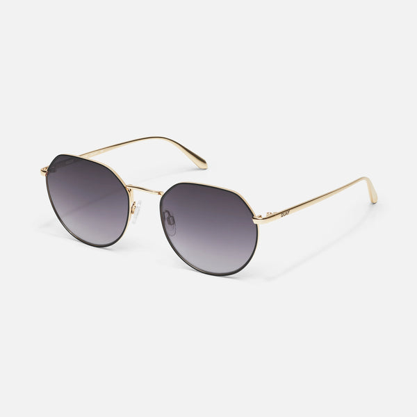 QUAY (The SZA Edit) Rooftop Sunglasses - Black Gold/Smoke