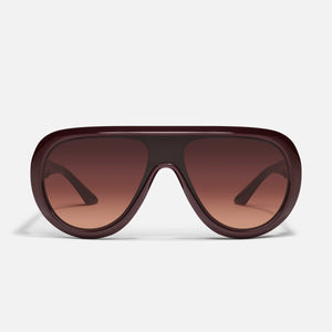 QUAY Set List Sunglasses - Espresso/Dark Brown Camel