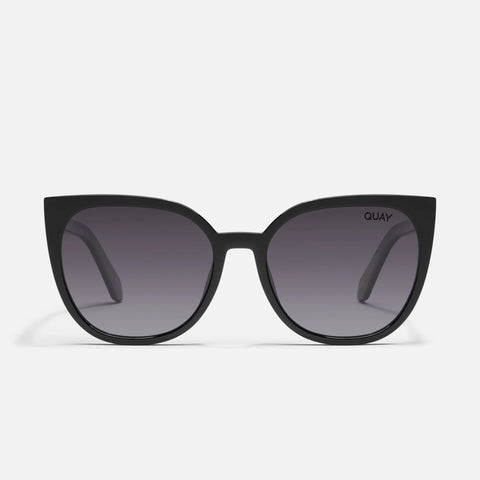 QUAY Staycation Sunglasses - Black/Smoke Polarized