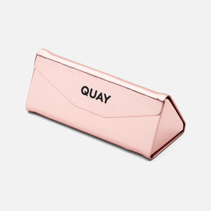 QUAY Embossed Tri Fold Case - Rose Gold/Black