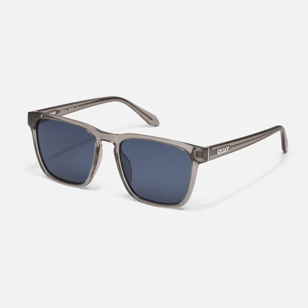 QUAY Unplugged Sunglasses - Grey/Navy Polarized