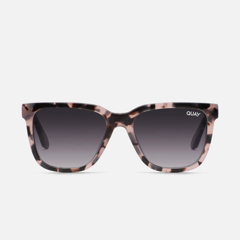 QUAY Wired Medium Sunglasses - Milky Tort/Smoke Polarized