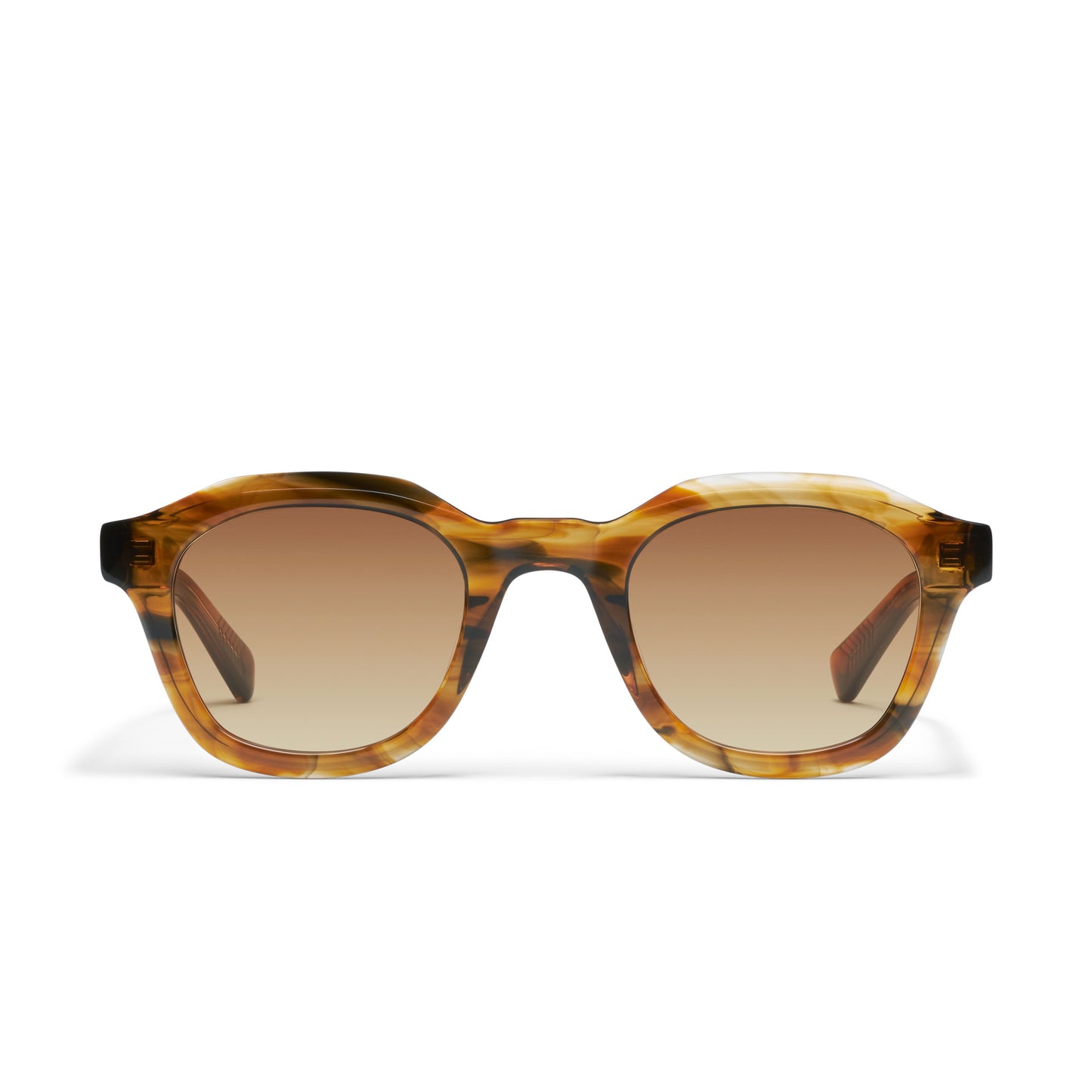 QUAY Roll Film Sunglasses - Coffee Swirl/Sepia