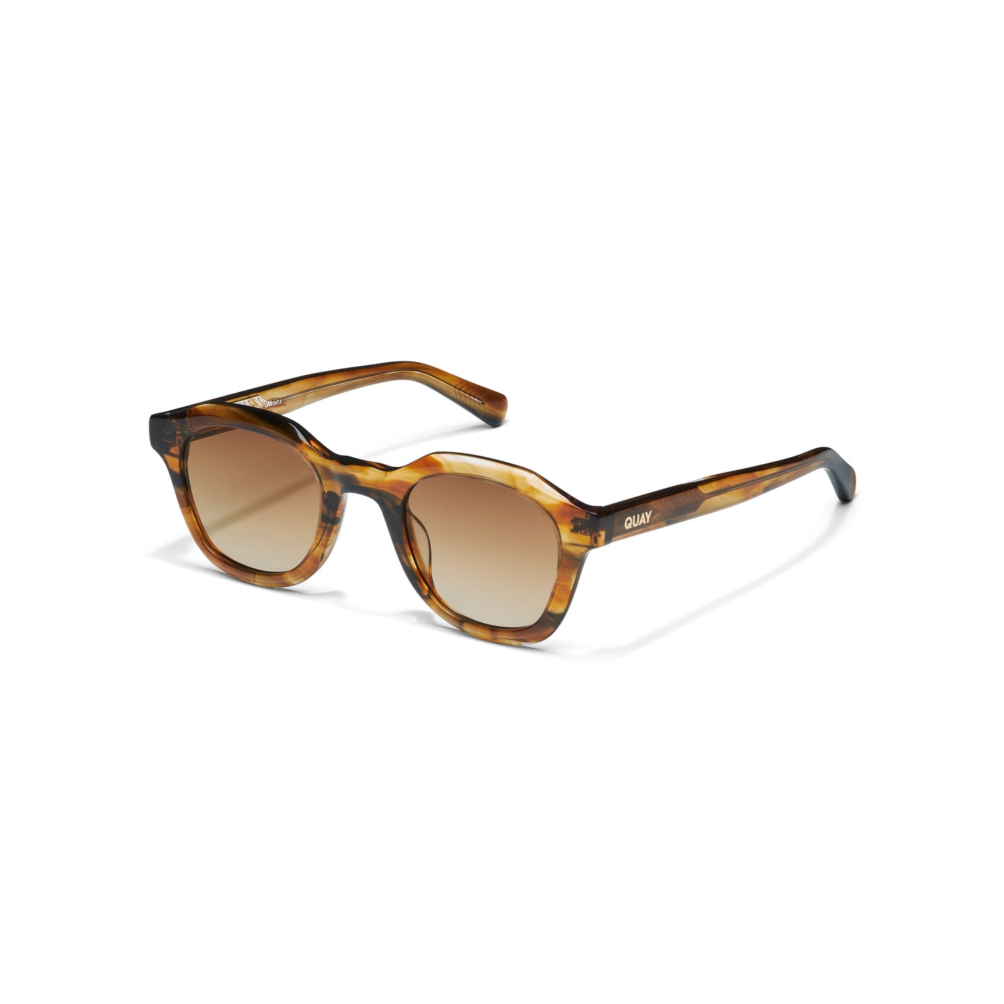 QUAY Roll Film Sunglasses - Coffee Swirl/Sepia