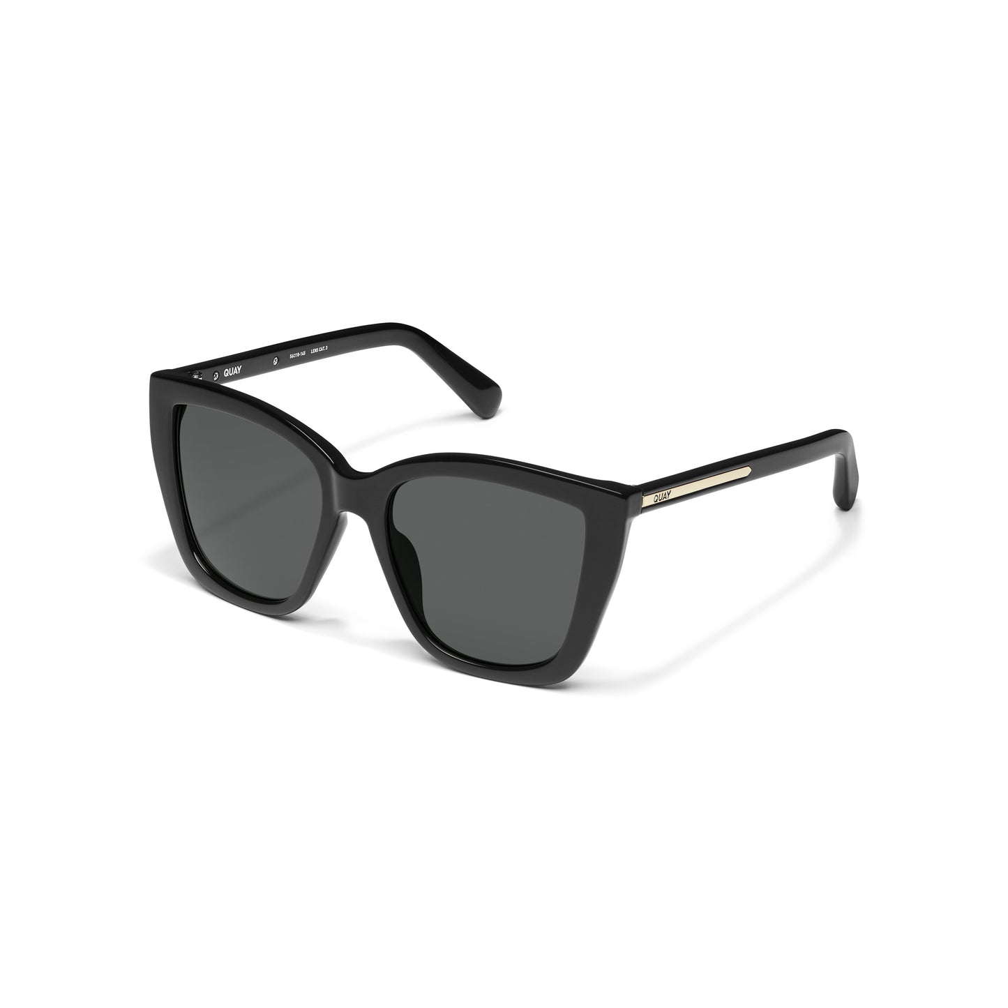 QUAY See Ya Sunglasses - Black/Smoke Polarized