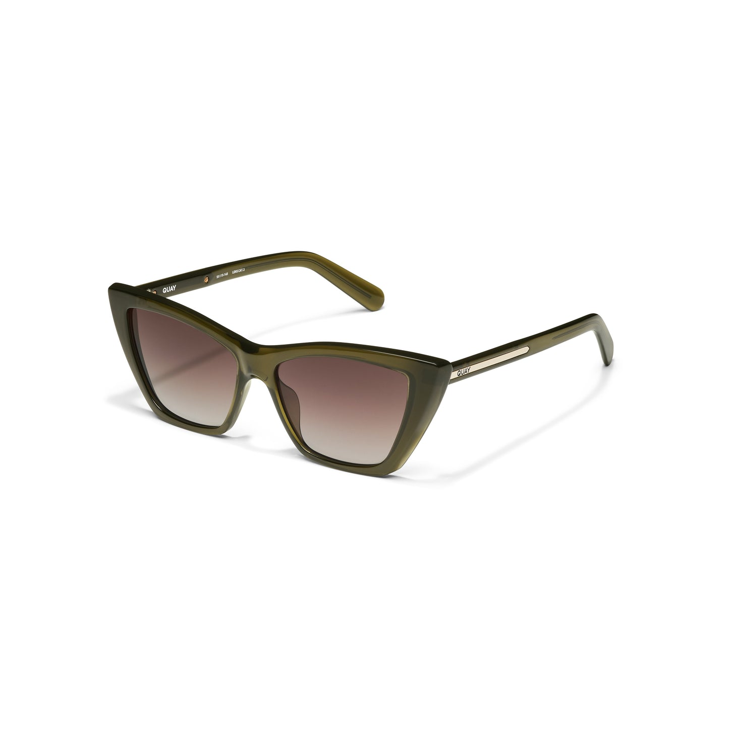 QUAY Set In Stone Sunglasses - Olive/Brown