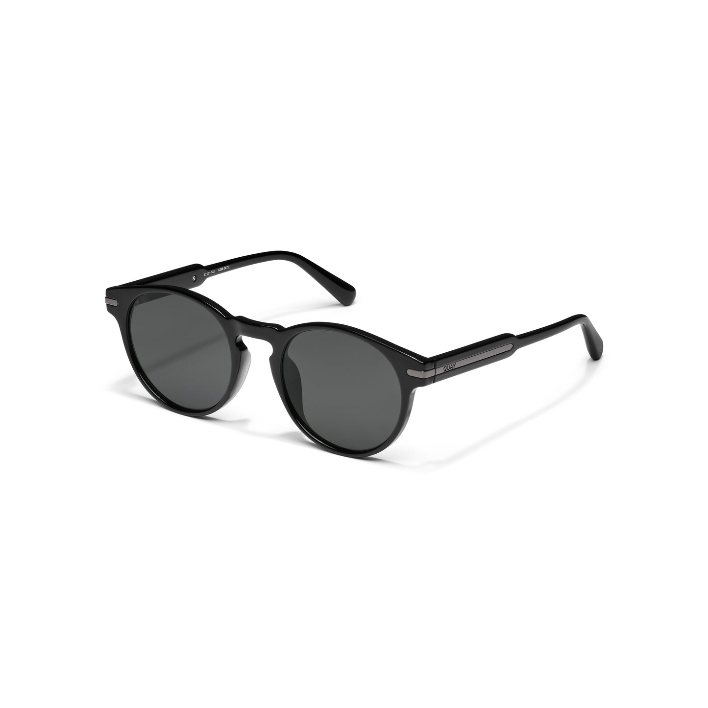QUAY Slow Mo Sunglasses - Black/Smoke Polarized